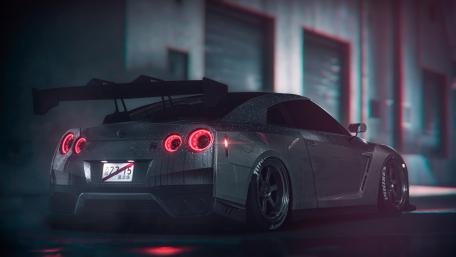 Nissan GT-R Powerhouse in the Night wallpaper