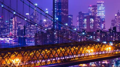 Williamsburg Bridge by night wallpaper