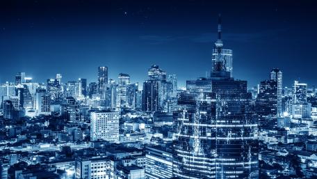 Bangkok blue citycsape wallpaper