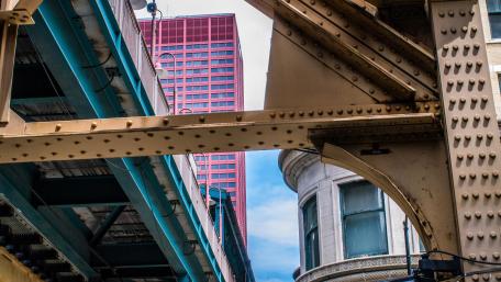 Chicago Loop Elevated Railway Tracks wallpaper
