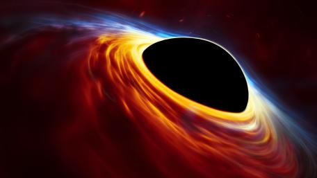 Swirling Abyss of the Supermassive Black Hole wallpaper