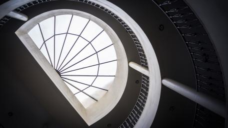 Spiral Perspective of Light and Structure wallpaper