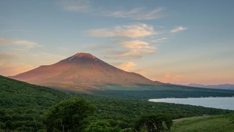 Mount Fuji and Lake Kawaguchi wallpaper