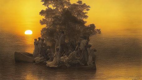 Tangerine sunset and golden hour wallpaper