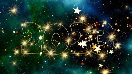 Glowing 2023 New Yewar wallpaper