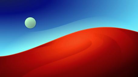 Red Dunes Under a Blue Sky wallpaper