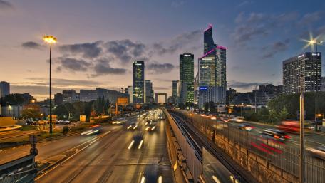 Motorway in La Défense at Night wallpaper