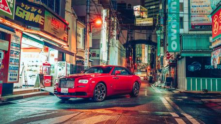 Rolls-Royce Dawn Black Badge in Tokyo wallpaper