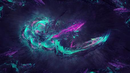 Neon Shards Explosion wallpaper