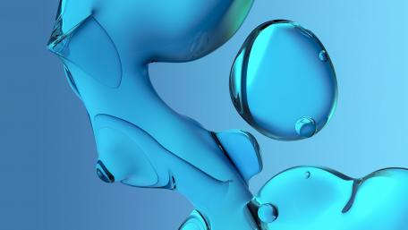 Fluidic Blue Elegance in 4K wallpaper