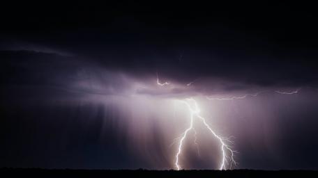 Majestic Night Storm Lightning Wallpaper wallpaper