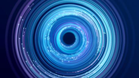 Whirling Blue Vortex in Abstract Art wallpaper