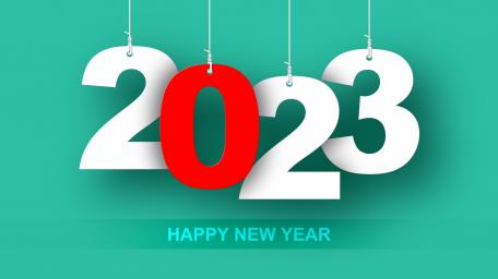 Colorful Celebration of New Year 2023 wallpaper