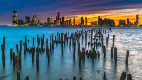 Old pier pilings wallpaper