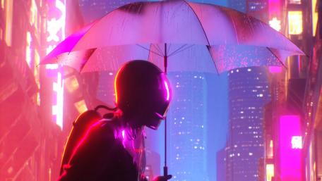 Neon Cyborg wallpaper