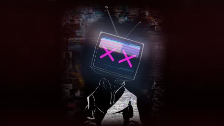 Retro Television Glitch Art in 4K wallpaper