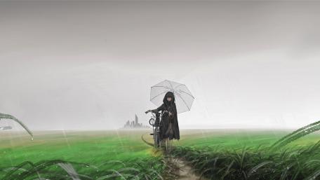 Misty Rain and Silent Paths wallpaper