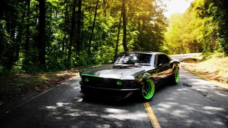 Classic Mustang RTR on Scenic Road wallpaper