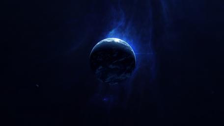 Mystic Blue Orb in the Cosmos wallpaper