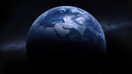 Blue Marble in Cosmic Solitude wallpaper