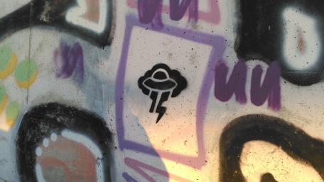 Urban UFO Graffiti Art for Your Space wallpaper