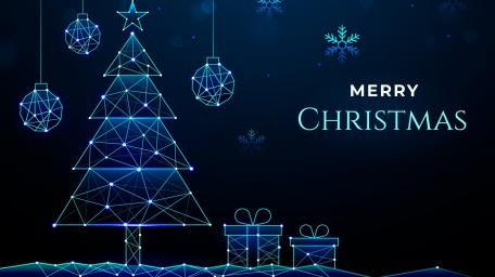 Low-poly Christmas wallpaper