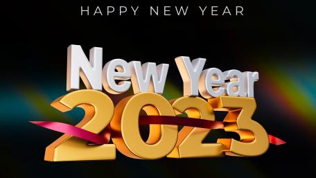 Vibrant Celebration of New Year 2023 wallpaper