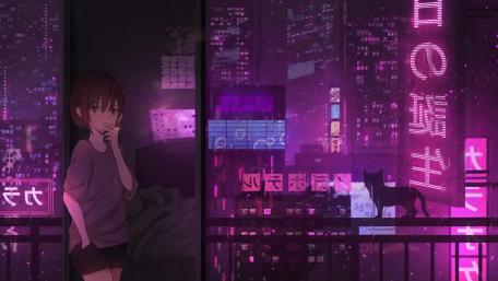 Neon Nights and Lofi Dreams wallpaper