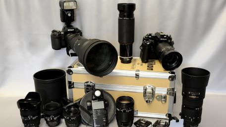 Nikon Camera Gear Collection Wallpaper wallpaper