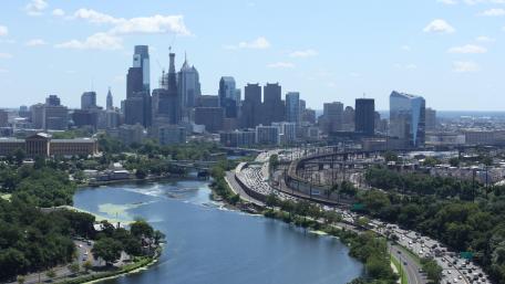 Aerial View of Center City wallpaper