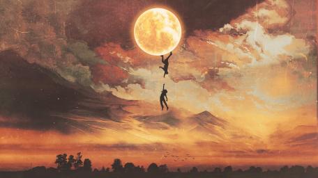 Fall off the moon wallpaper