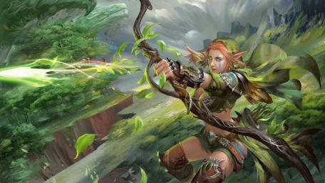 Enchanted Archer in a Mystical Forest wallpaper