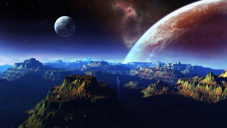 Futuristic Horizons of an Alien World wallpaper