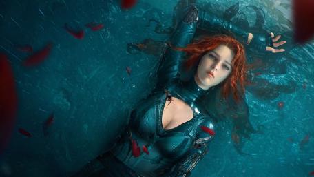 Redhead Cyborg Emergence wallpaper
