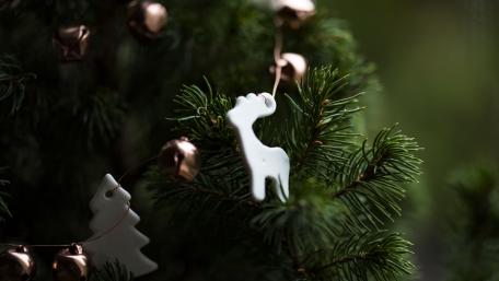 Festive Charm of Christmas Ornaments wallpaper