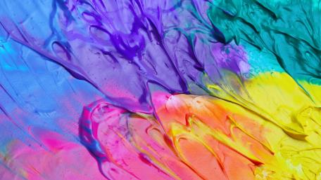 Colorful Symphony of Gradient Paint Strokes and Stains wallpaper