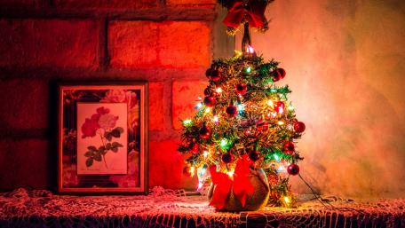 Magical Christmas Tree Ambiance wallpaper