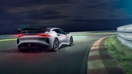 Sleek Speed of the Lotus Emira at Night wallpaper