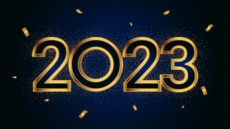 Golden Elegance Welcoming 2023 in Style wallpaper