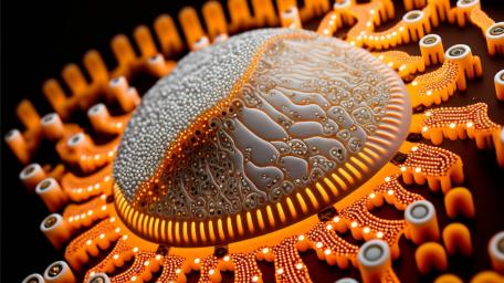 Radiant Orange Abstract Design for Modern Spaces wallpaper