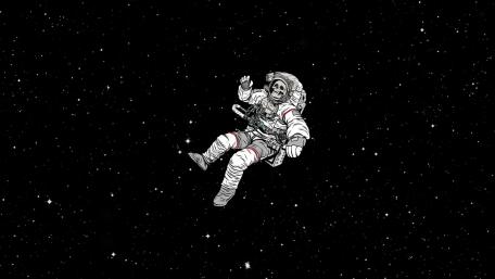 Astronaut Drifting Through the Cosmic Silence wallpaper