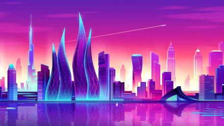 Neon Twilight Metropolis wallpaper