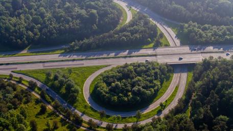 Autobahn Junction in Hamburg, Germany wallpaper