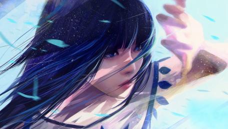 Whispers of the Wind in Her Hair wallpaper