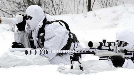 Winter Warriors - Elite Snipers in Snow Camouflage wallpaper