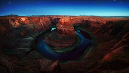 Horseshoe Bend night view wallpaper