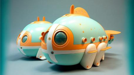 Whimsical 3D Toy Robots Decorate Your Space with Fantasy Charm wallpaper