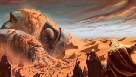 Giant Awakening in the Desert Sand wallpaper