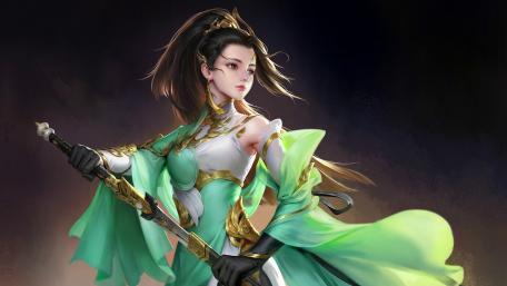 Warrior Princess in Enchanted World wallpaper
