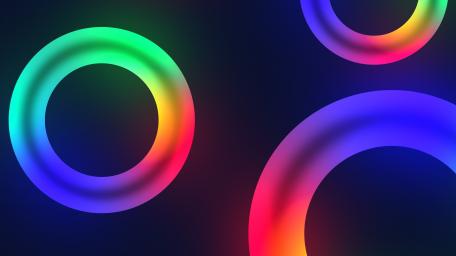 Circular Dreams in Multicolor Gradient wallpaper